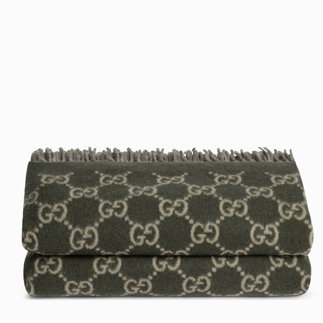 双面GG羊毛山羊绒混纺盖毯