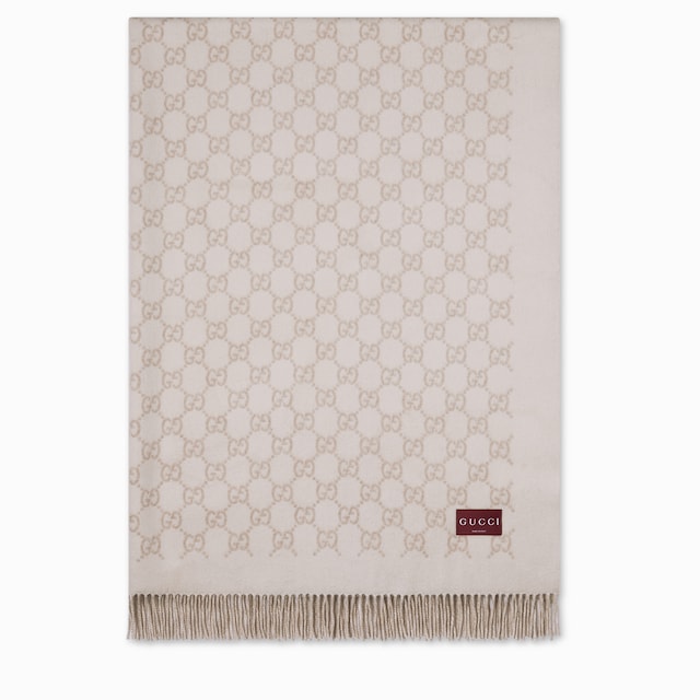 双面GG羊毛山羊绒混纺盖毯