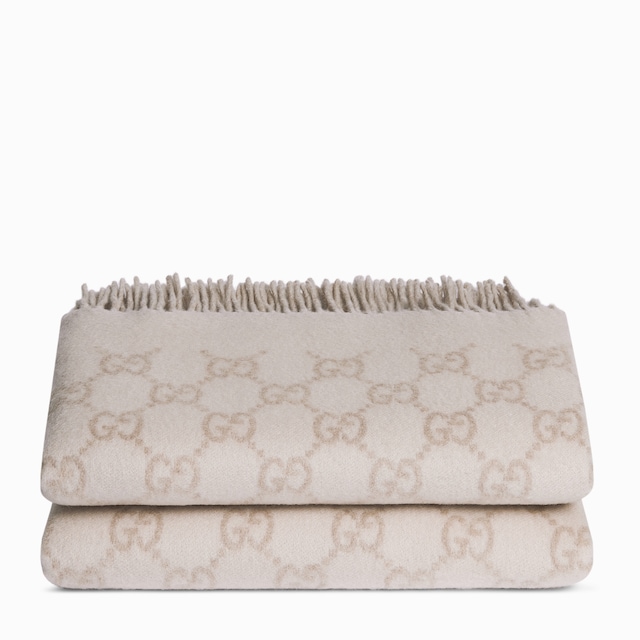 双面GG羊毛山羊绒混纺盖毯