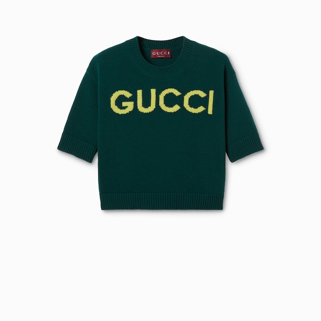 Soft wool top with intarsia