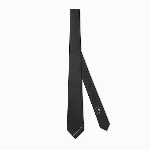 Silk diagonal Horsebit jacquard tie