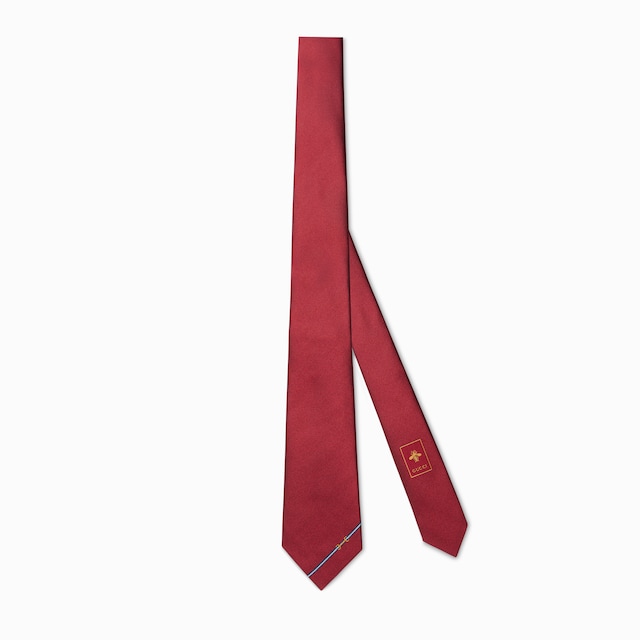 Silk tie with Horsebit jacquard