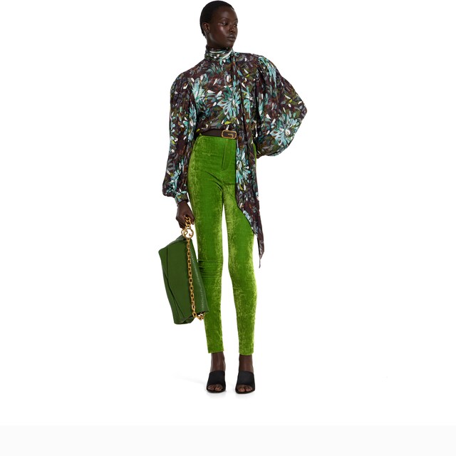 Printed silk twill shirt - image 5