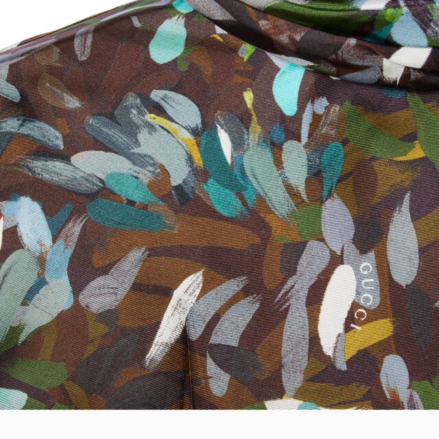 Printed silk twill shirt