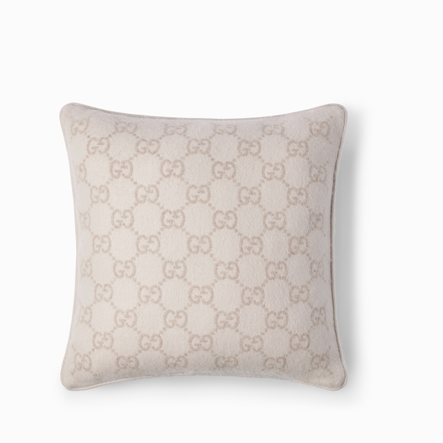 وسادة من جاكارد الصوف والكشمير بنقش GG