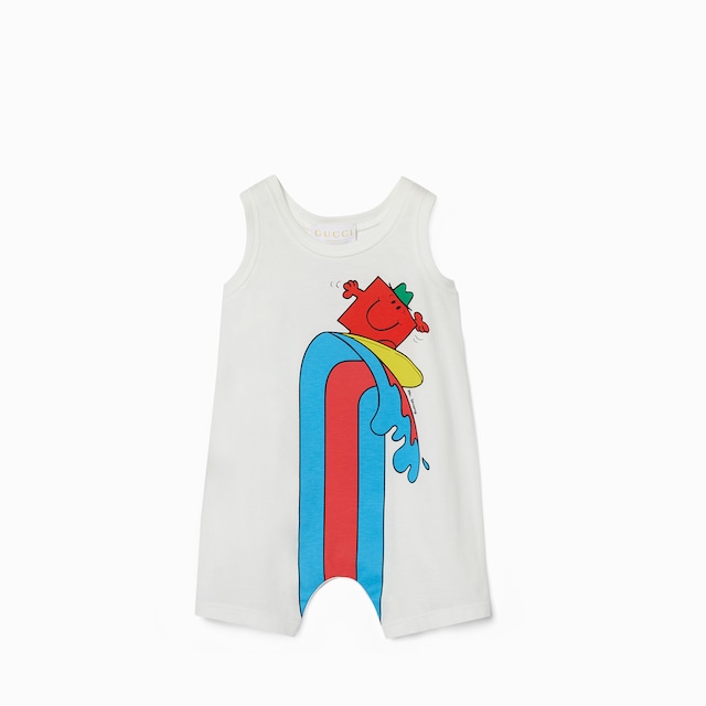 Baby cotton one-piece with print