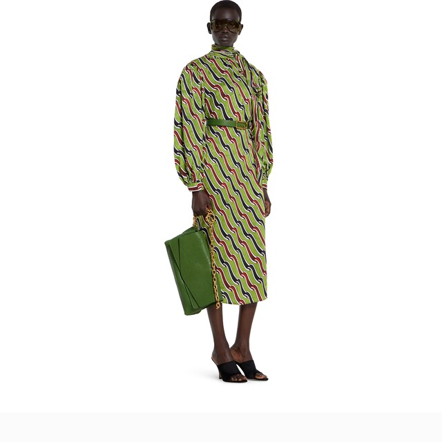 Printed silk dress - image 4