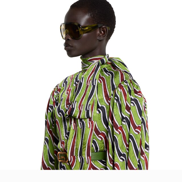 Printed silk dress - image 2