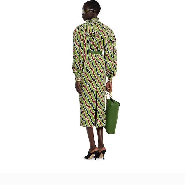 Printed silk dress - image 3