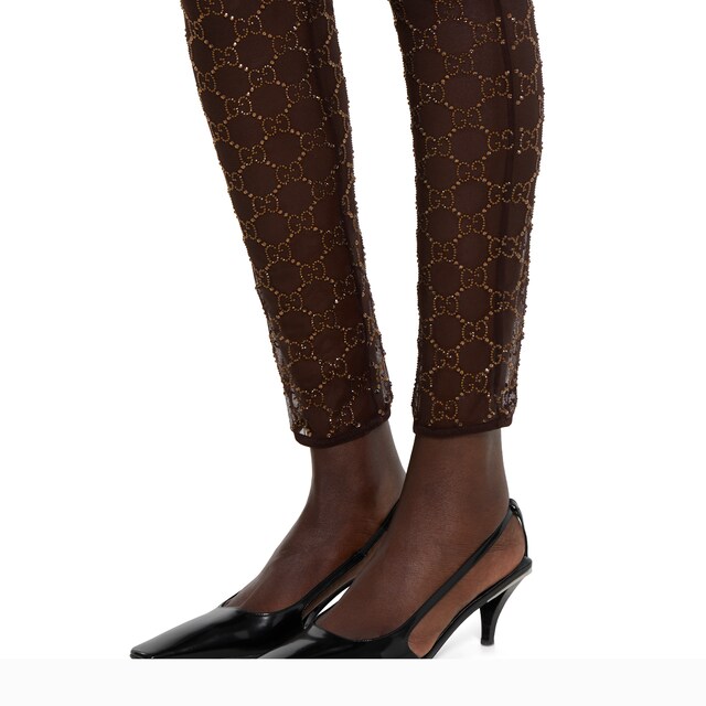 Tulle leggings with GG crystals - image 3