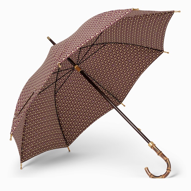 Horsebit print nylon umbrella