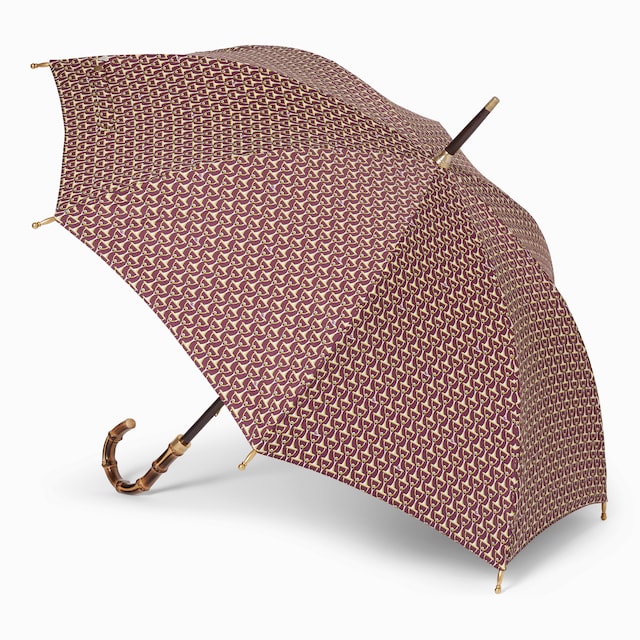 Horsebit print nylon umbrella