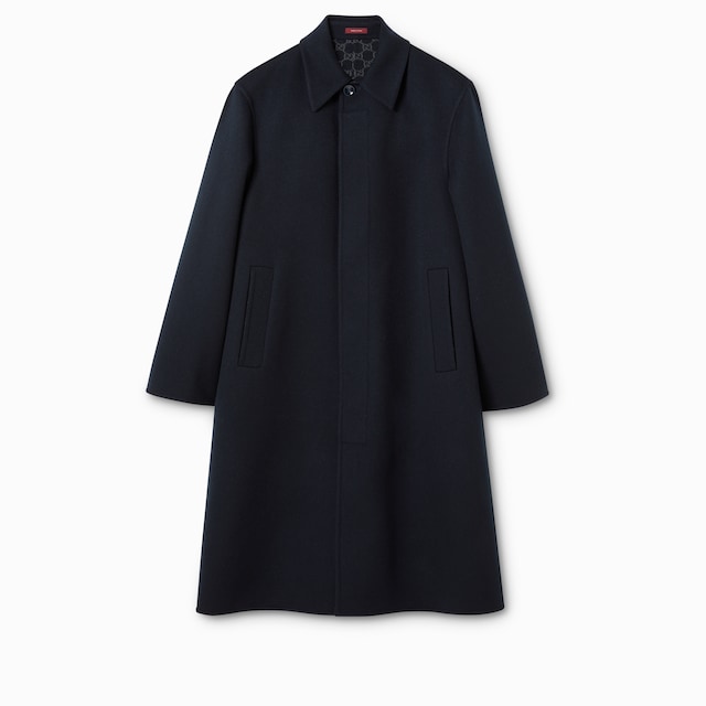 Reversible double wool coat