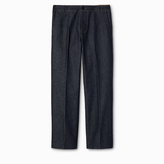 Pantalón de denim algodón con inserciones GG