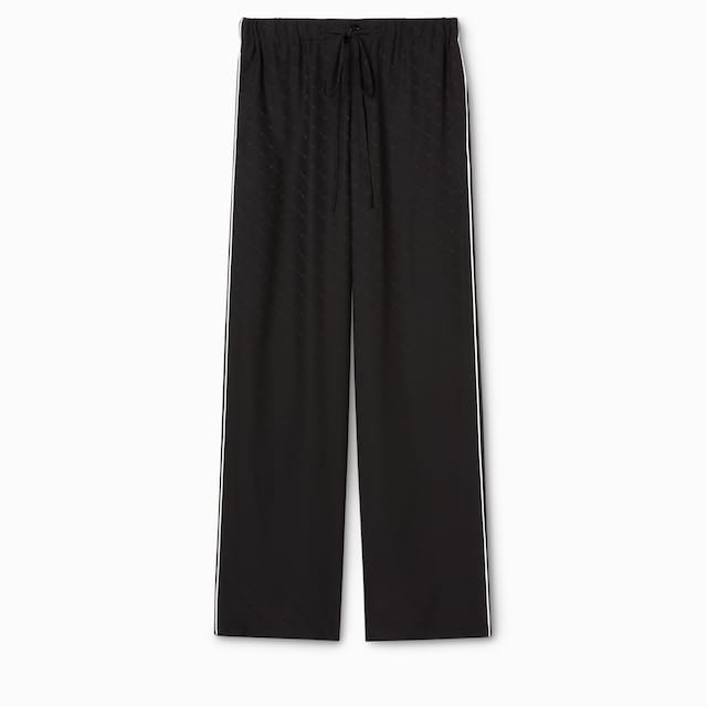 Horsebit silk jacquard pant