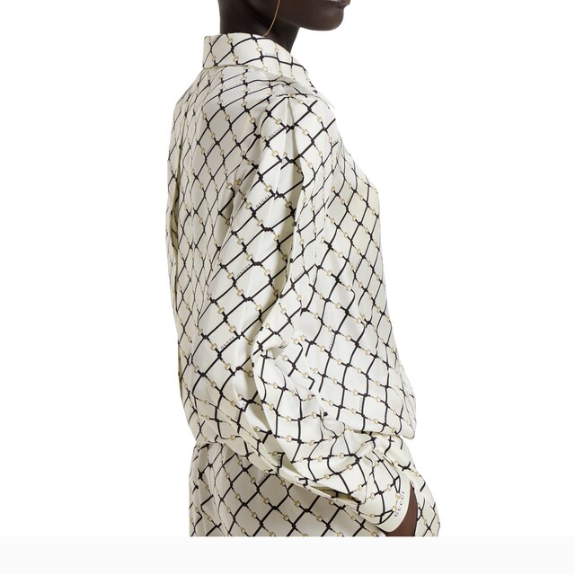 Printed silk twill shirt - image 4