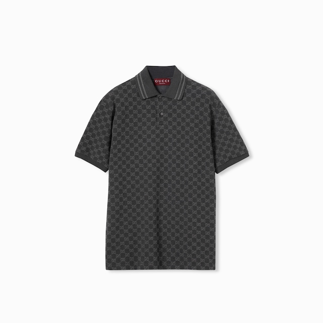 GG cotton piquet jacquard polo shirt