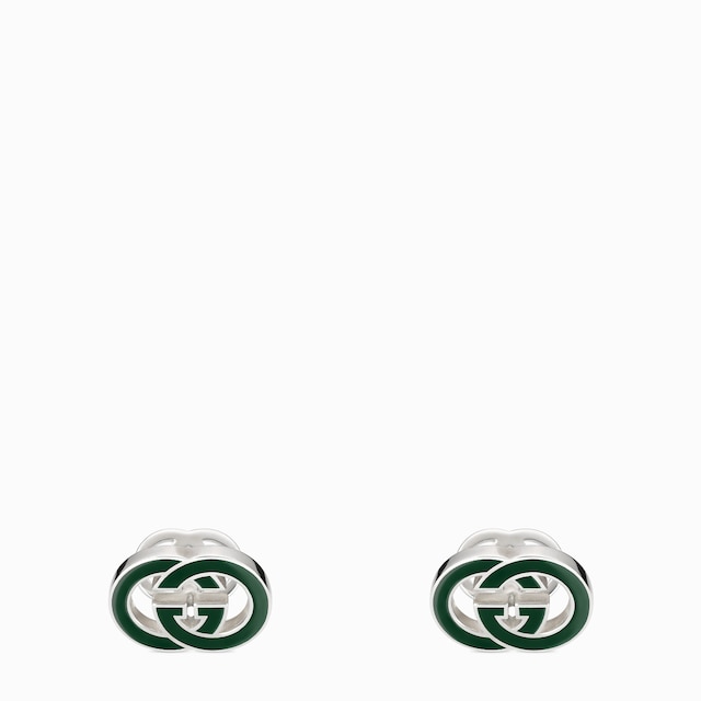 Boutons de manchette en émail Gucci Interlocking