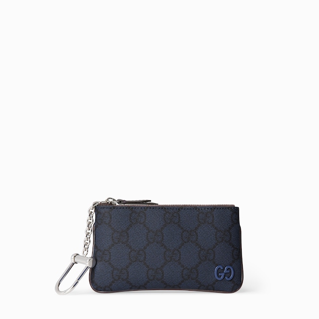 キーポーチ ボルドー トリム