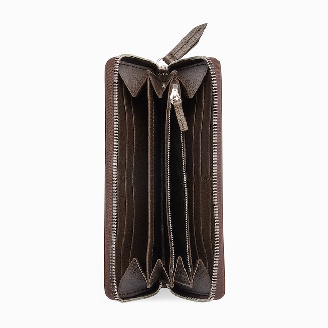 GG ジップアラウンドウォレット ブラウン インテリア