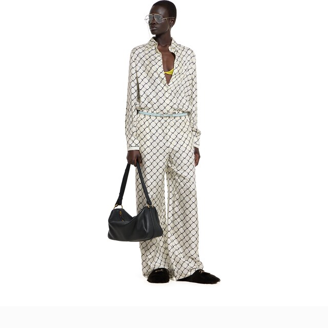 Printed silk twill pants - image 4