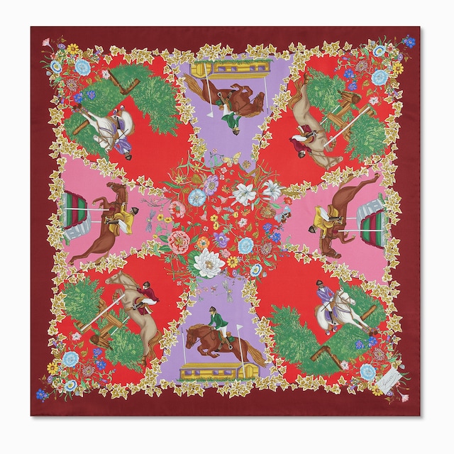 Printed silk twill carré