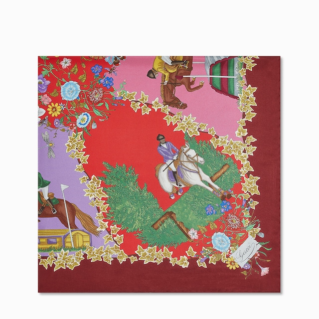 Printed silk twill carré