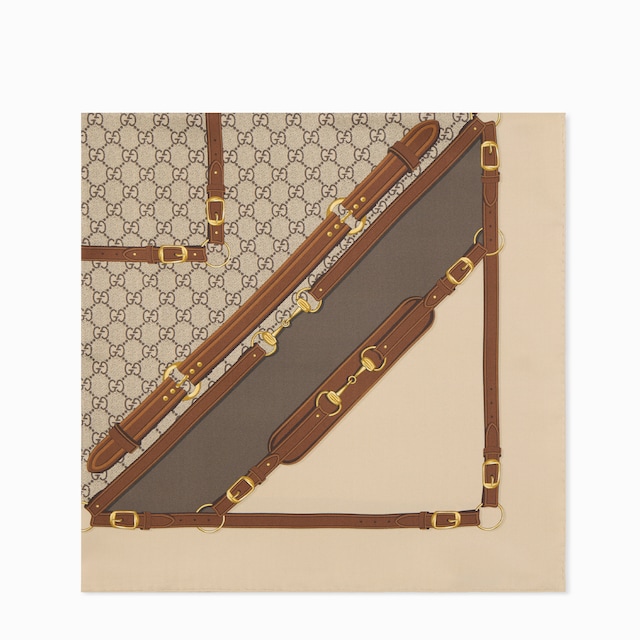 Printed silk twill carré