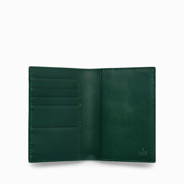 Green interior GG passport case