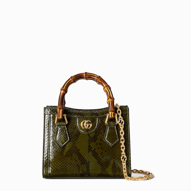 Gucci Diana python small tote bag