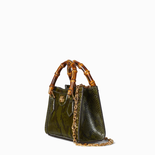 Gucci Diana python small tote bag