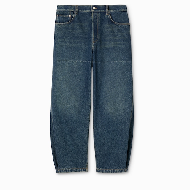 Pantalón de denim de algodón con tribanda Web