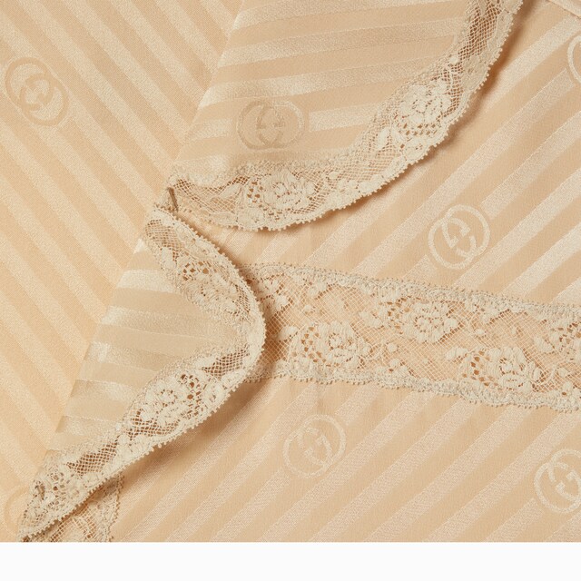 Diagonal GG silk jacquard shirt - image 3