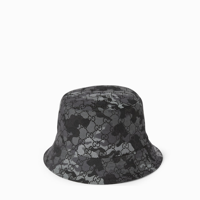 GG marbled canvas bucket hat