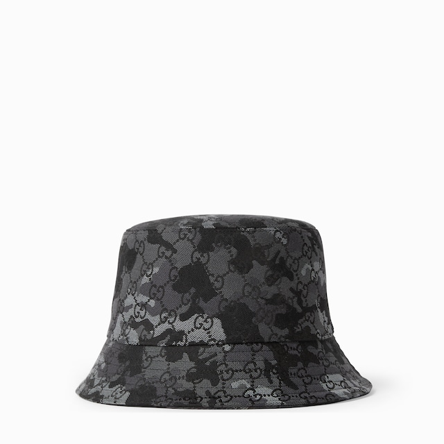 GG marbled canvas bucket hat
