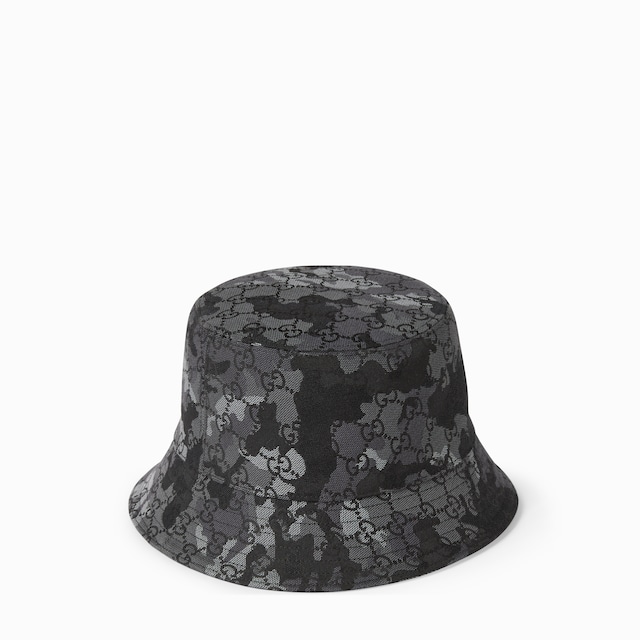 GG marbled canvas bucket hat