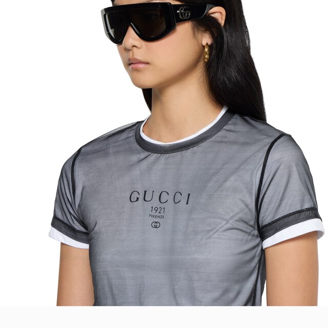 Double layered jersey T-shirt with print - image 2