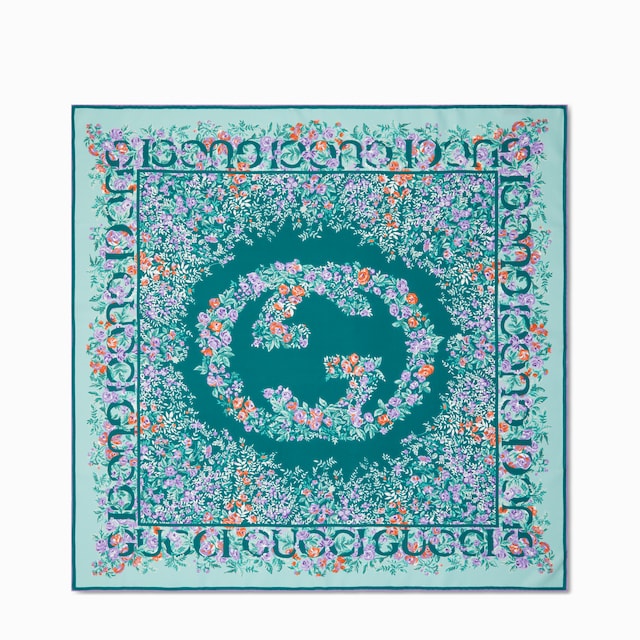 Carré in twill di seta stampato