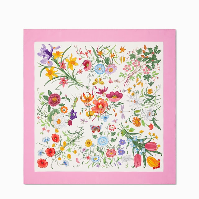 Carré in twill di seta stampato