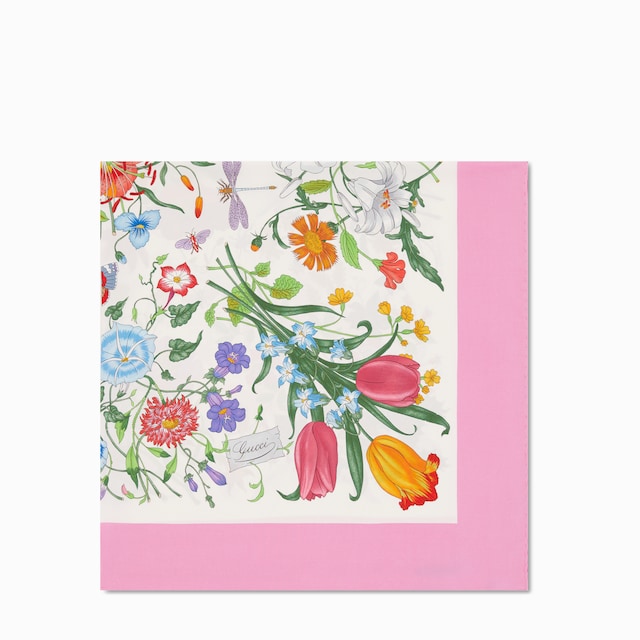 Carré in twill di seta stampato