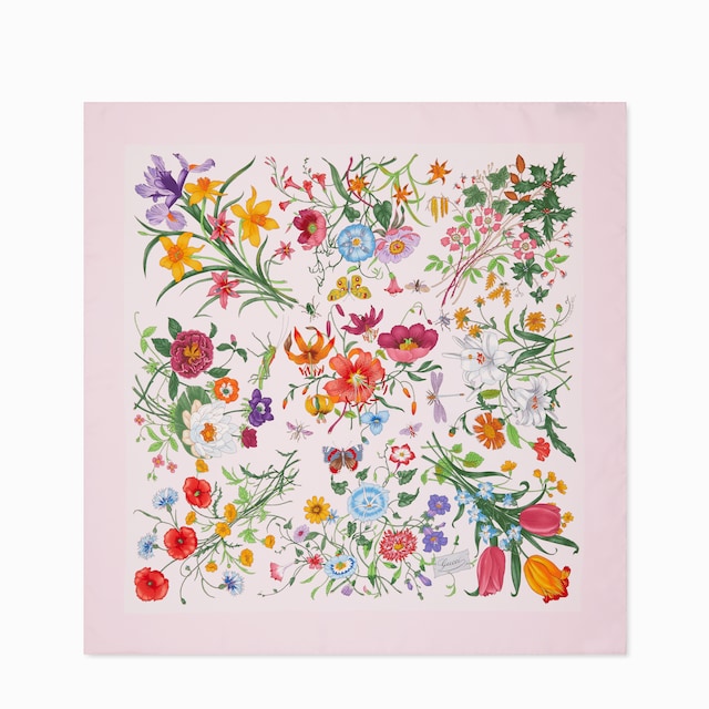 Carré in twill di seta stampato