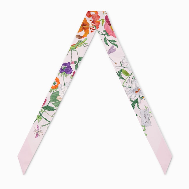 프린트 실크 트윌 리본