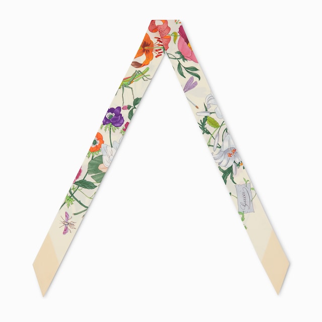 프린트 실크 트윌 리본