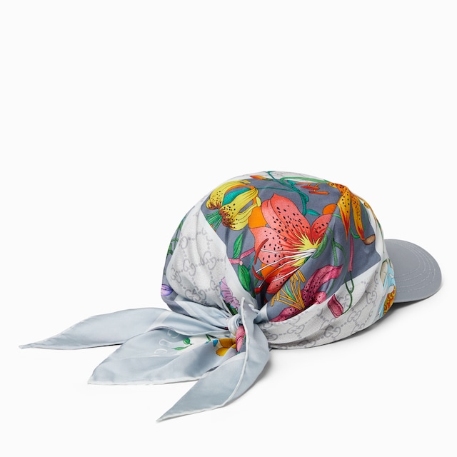 Casquette en soie à imprimé