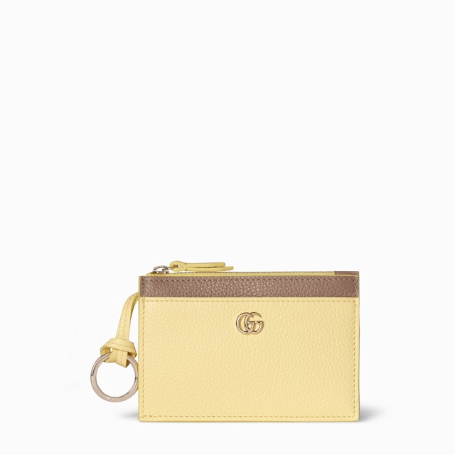Bi-colour GG Marmont zip key pouch