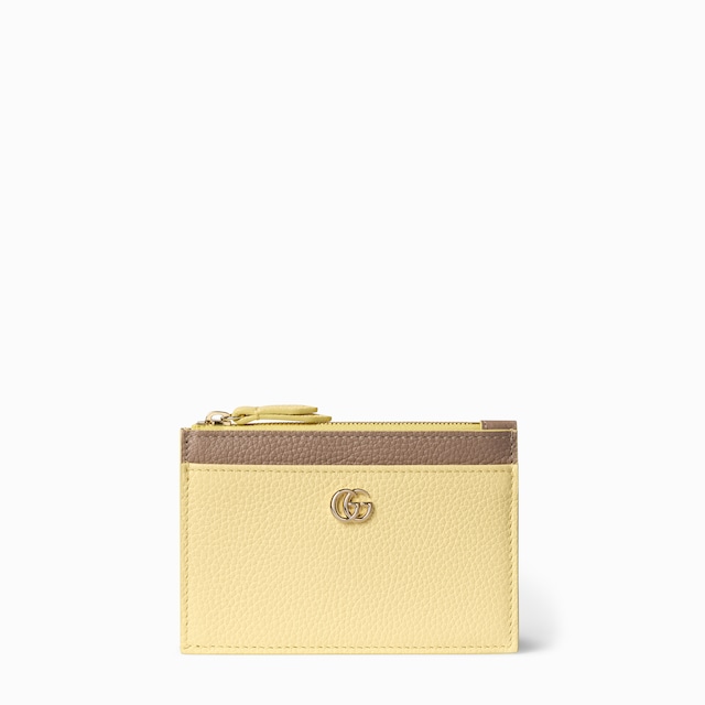 Bi-colour GG Marmont zip key pouch