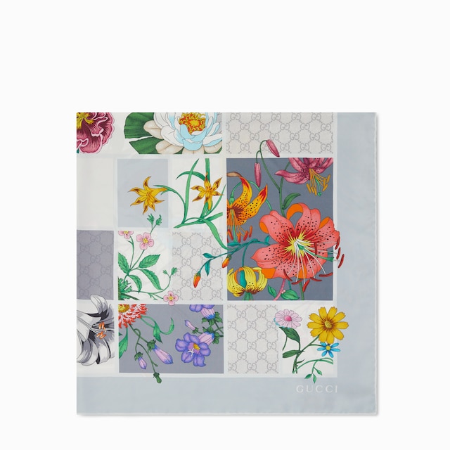 Printed silk twill carré