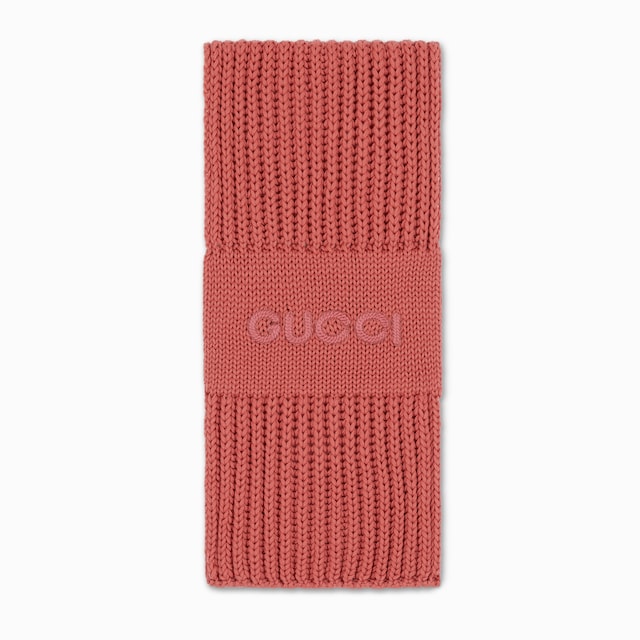 Bufanda de lana y cashmere con bordado