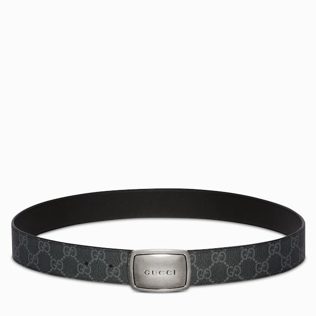 Belt with plaque buckle