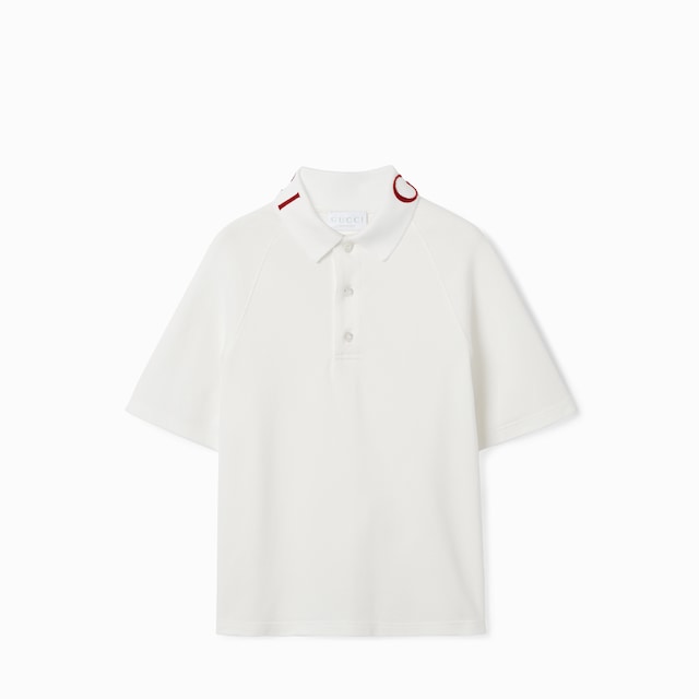 Children's stretch cotton polo shirt